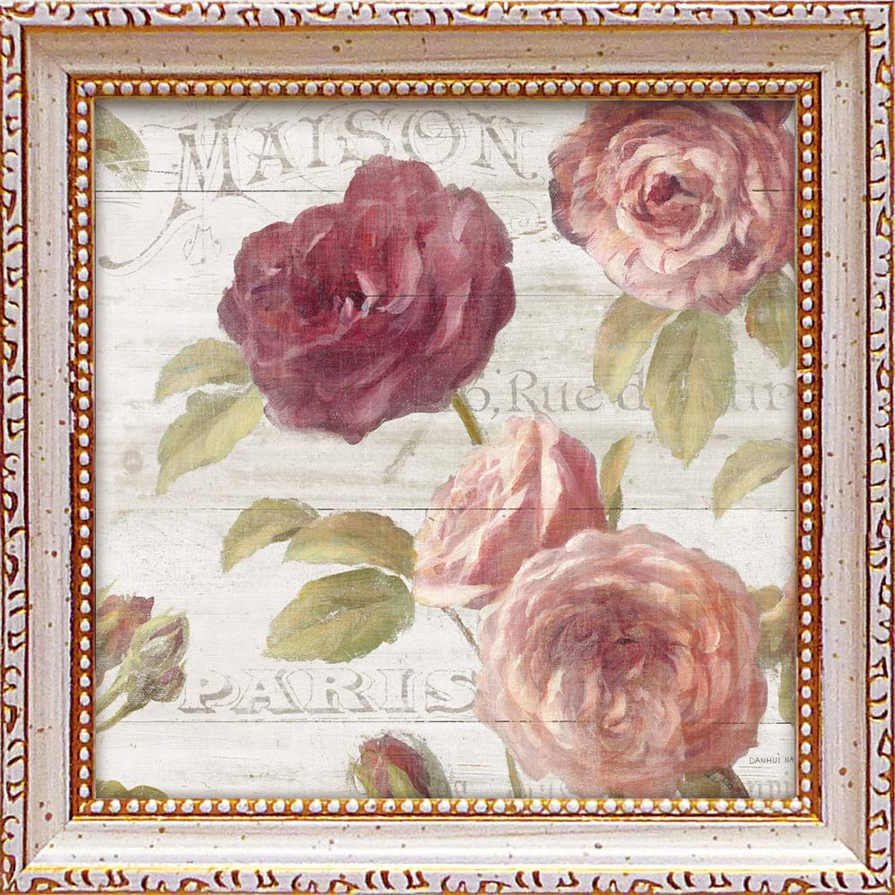 【スーパーSALE10%OFF】絵画 ゆうパケット ミニゲル アートフレーム ダンフイ ナイ「フレンチ ローズ5」/額入り 絵画 アート リビング 玄関 トイレ...