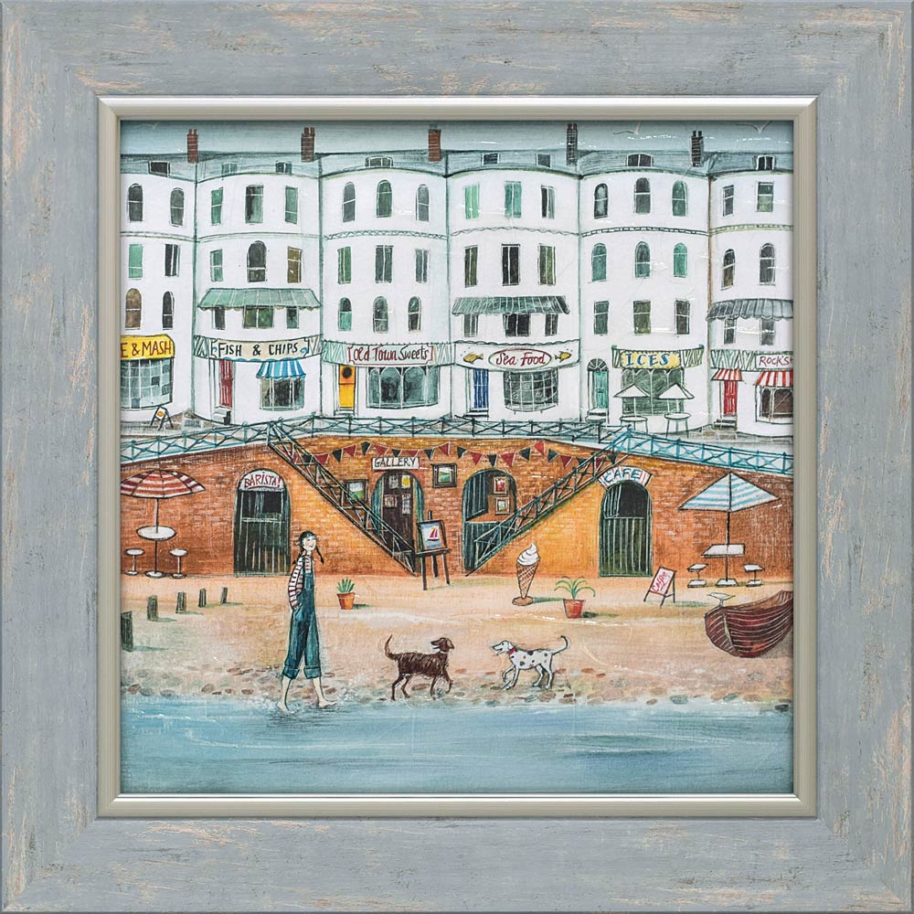 【スーパーSALE10%OFF】絵画 ジョー ラム「フィッシング クォーター」/額入り 絵画 アート リビング 玄関 トイレ インテリア かわいい 壁飾り 癒や...