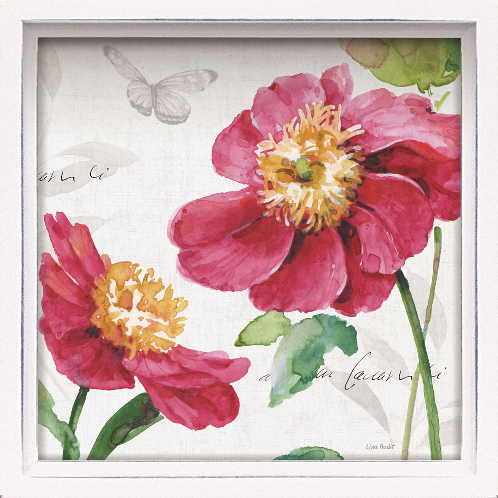 【スーパーSALE10%OFF】絵画 ロハス ミニアートフレーム リサ オーディット「ピンク ガーデン2」/額入り 絵画 アート リビング 玄関 トイレ インテ...