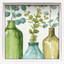 最大100%ポイントバック!限定抽選 絵画 ロハス ミニアートフレーム リサ オーディット「ミックス グリーン8」/額入り 絵画 アート リビング 玄関 トイレ...