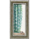 最大100%ポイントバック!限定抽選 絵画 リサ オーディット「カクタス グリーン1」/インテリア 額入り 油絵 ポスター アート アートパネル リビング 玄関...