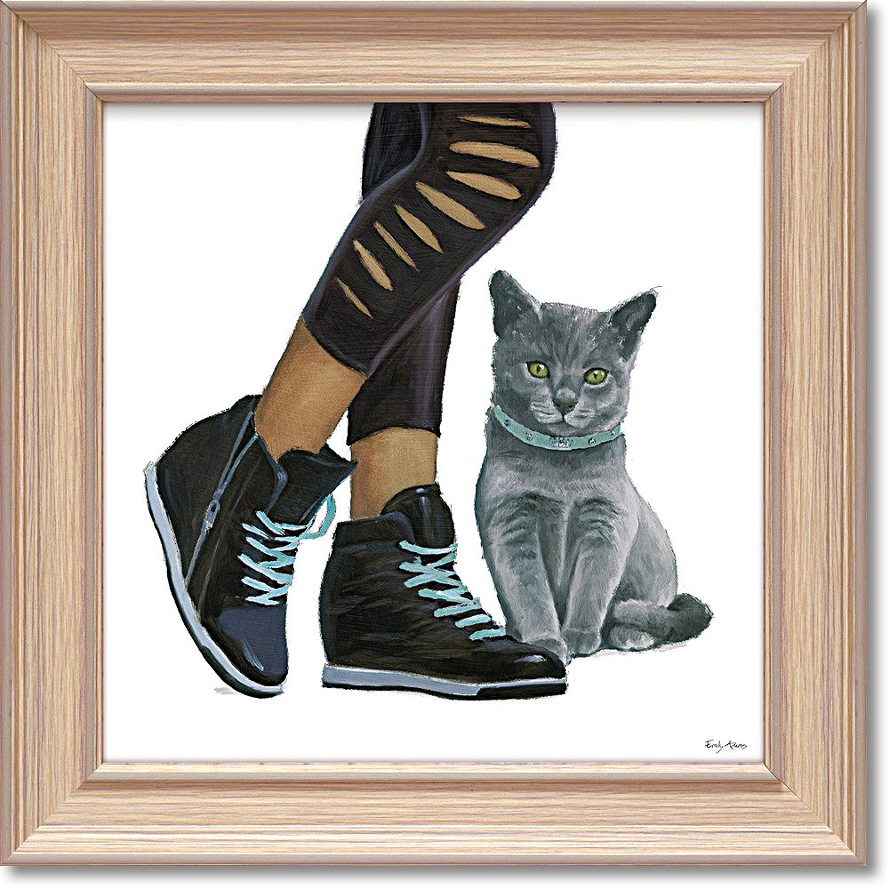 【スーパーSALE10%OFF】絵画 エミリー アダムス「キューティー キティ5」 インテリア 額入り 風景画 絵画 飾る 猫 子猫 リビング 玄関 トイレ か...