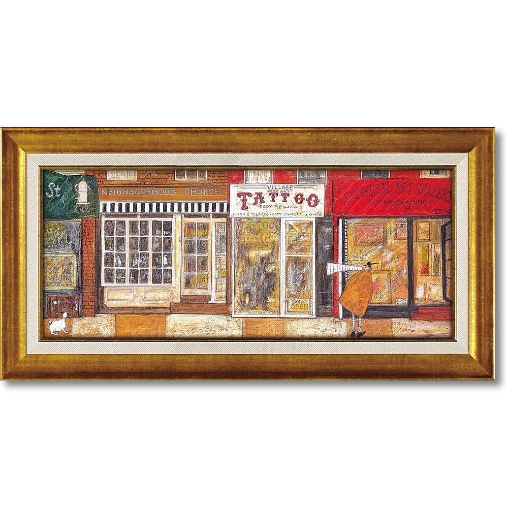 絵画 サムトフト「あなたの住む街角で」【その他サムトフト作品多数あり】 インテリア 飾る 風景 額入り リビング 玄関 寝室 部屋 壁飾り かわいい プレゼント...