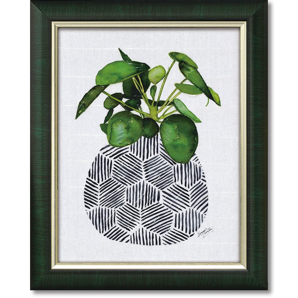 【スーパーSALE10%OFF】絵画 サマー ソーントン「チャイニーズ マネー プラント」 インテリア 額入り 額装込 風景画 植物 リーフ 飾る アート フレ...