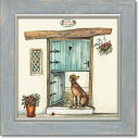 【スーパーSALE10%OFF】絵画 ジョー ラム「ドッグ ローズ コテージ」 アートフレーム リビング 玄関 トイレ インテリア 額付き 額入り 額装込 プレ...