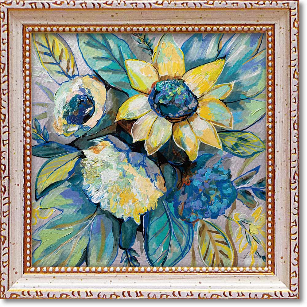 【スーパーSALE10%OFF】絵画 ミニゲル アートフレーム ジャネット ヴェルテンテス「セージ アンド サンフラワー」 ゆうパケット リビング 玄関 トイレ...