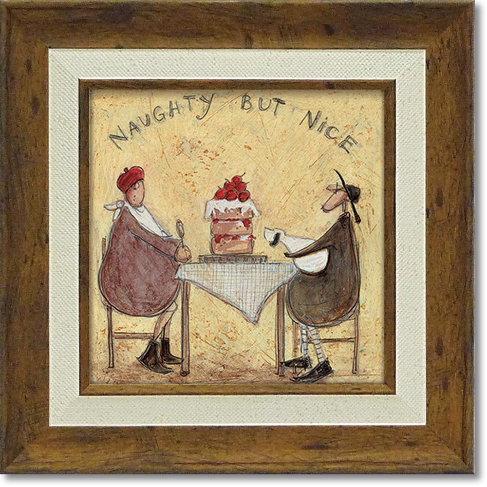 【スーパーSALE10%OFF】絵画 サムトフト「でもそれがいい」 【その他サムトフト作品多数あり】 アートフレーム イラスト リビング 玄関 トイレ インテリ...