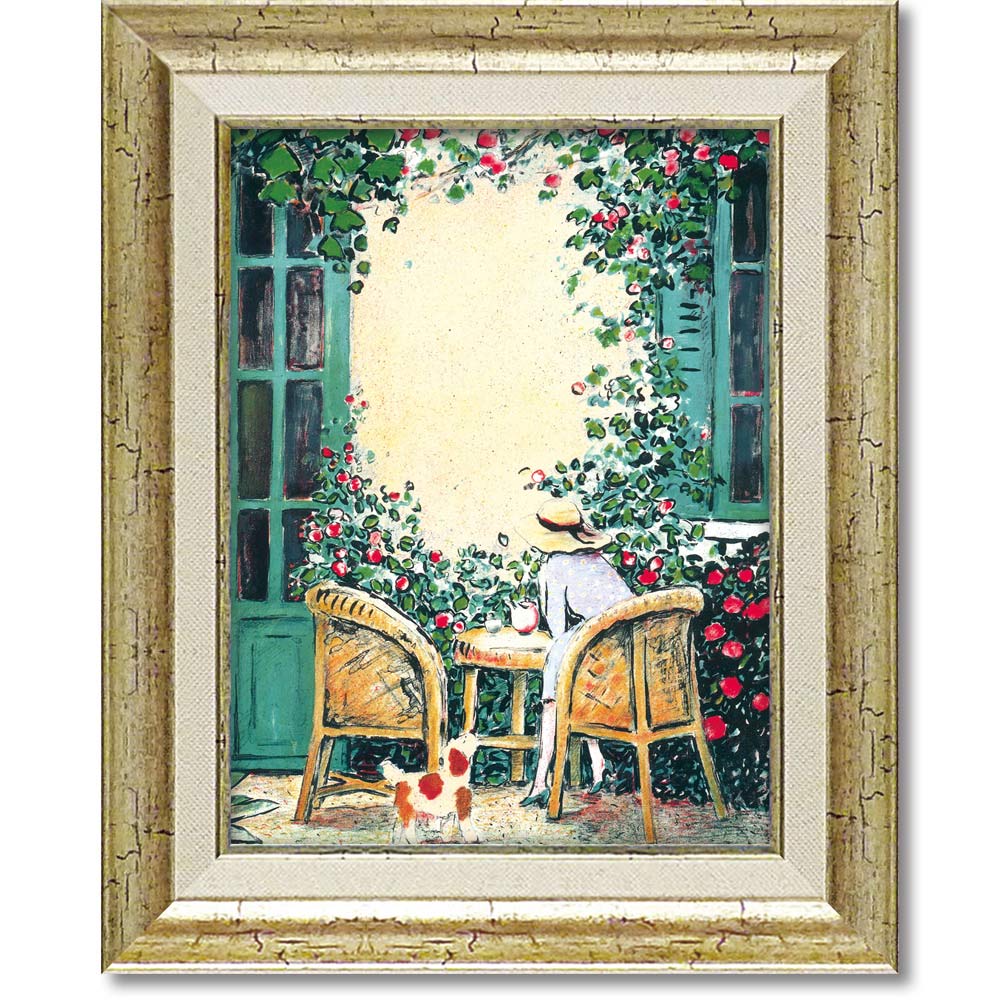 【スーパーSALE10%OFF】絵画 カシニョール「ローズポンポン」 額入り 女性画 人物画 アートフレーム リビング 玄関 部屋に飾る絵 インテリア プレゼン...