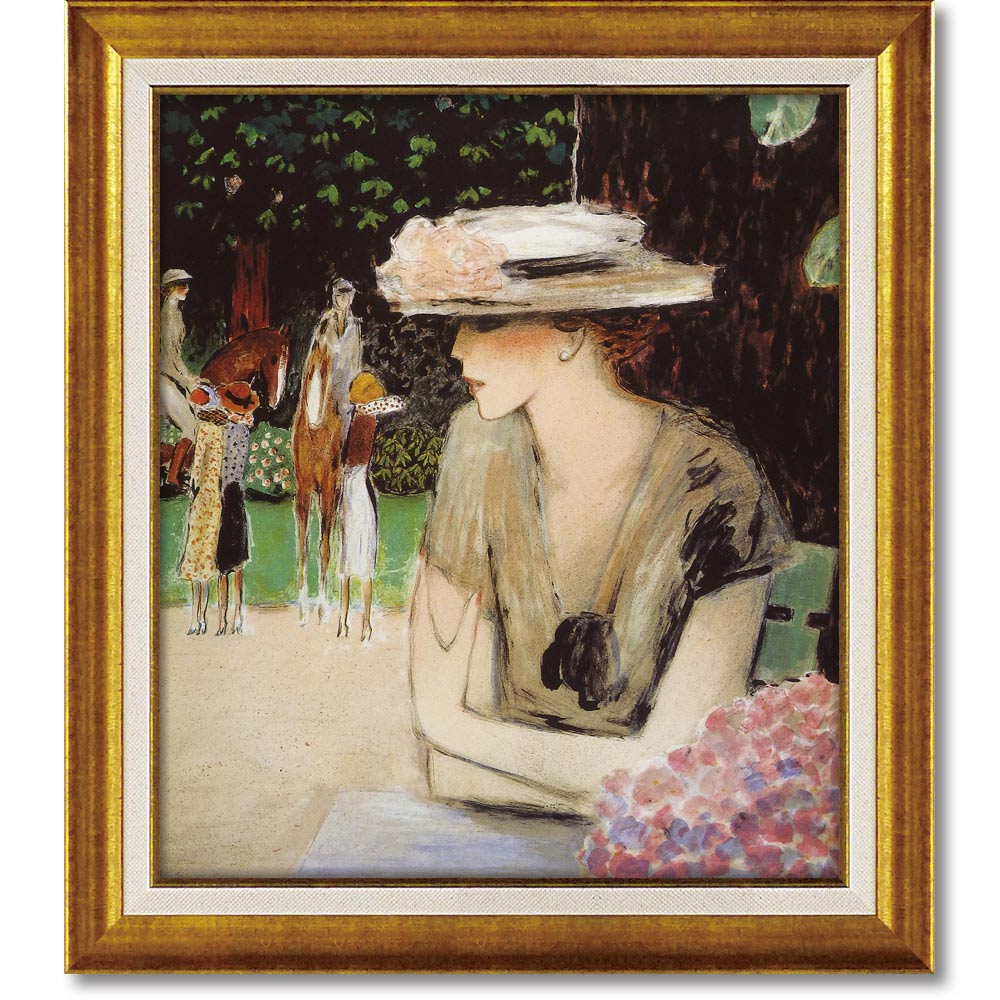 【スーパーSALE10%OFF】絵画 カシニョール「カバリエ(Lサイズ)」 額入り 女性画 人物画 アートフレーム リビング 玄関 部屋に飾る絵 インテリア プ...