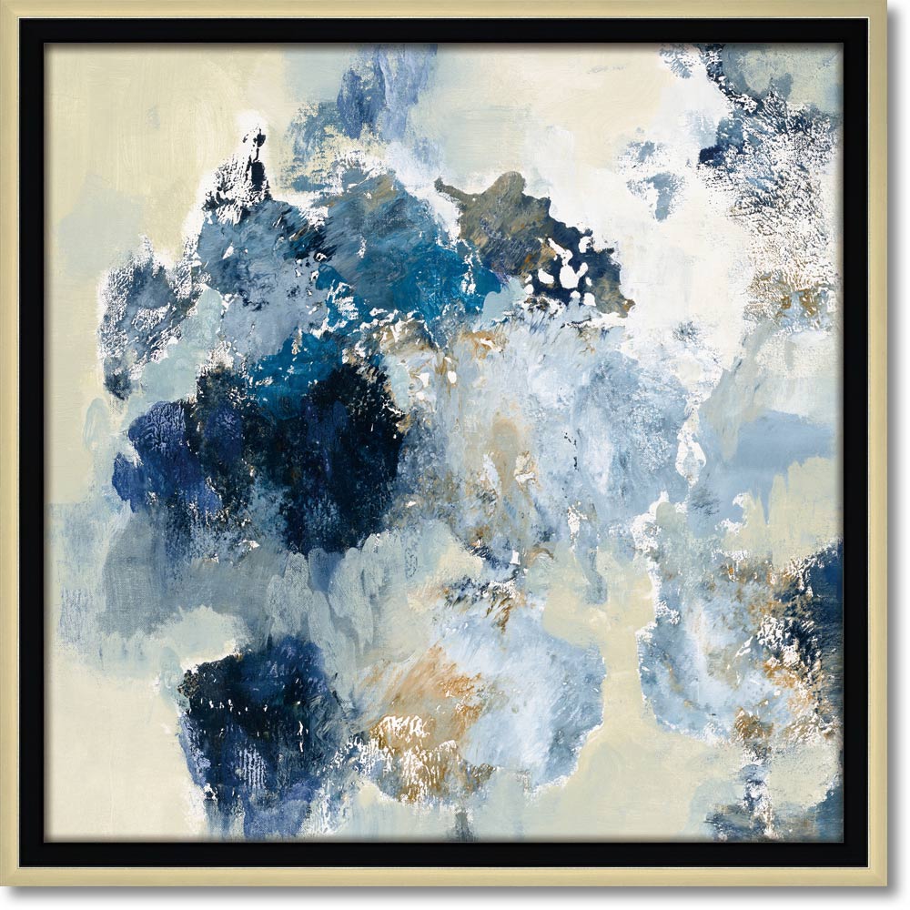 絵画 アブストラクト コレクション シルビア ヴァシレヴァ「インディゴ モノタイプ」 抽象画 アート フレーム 店舗 ホテル 額付き インテリア リビング レス...
