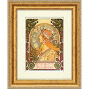 訳あり特価最大100%ポイントバック!限定抽選 絵画 アルフォンス ミュシャ「ゾディアック」 ゆうパケット インテリア リビング 寝室 玄関 に 飾る 額付き ...