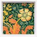 絵画 ロハス ミニアートフレーム ウィリアム モリス「コンプトン」 インテリア 額付き 壁飾り 植物 柄 花 フラワー アート ギフト リビング 玄関 店舗 に...