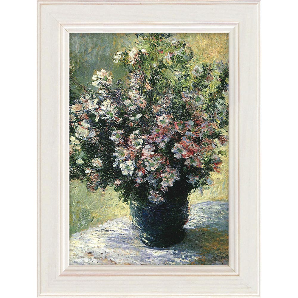 絵画 モネ「ブーケ オブ マローズ」 ゆうパケット インテリア 額付き リビング 玄関 廊下 寝室 トイレ に 飾る フレーム付き ギフト プレゼント アート ...