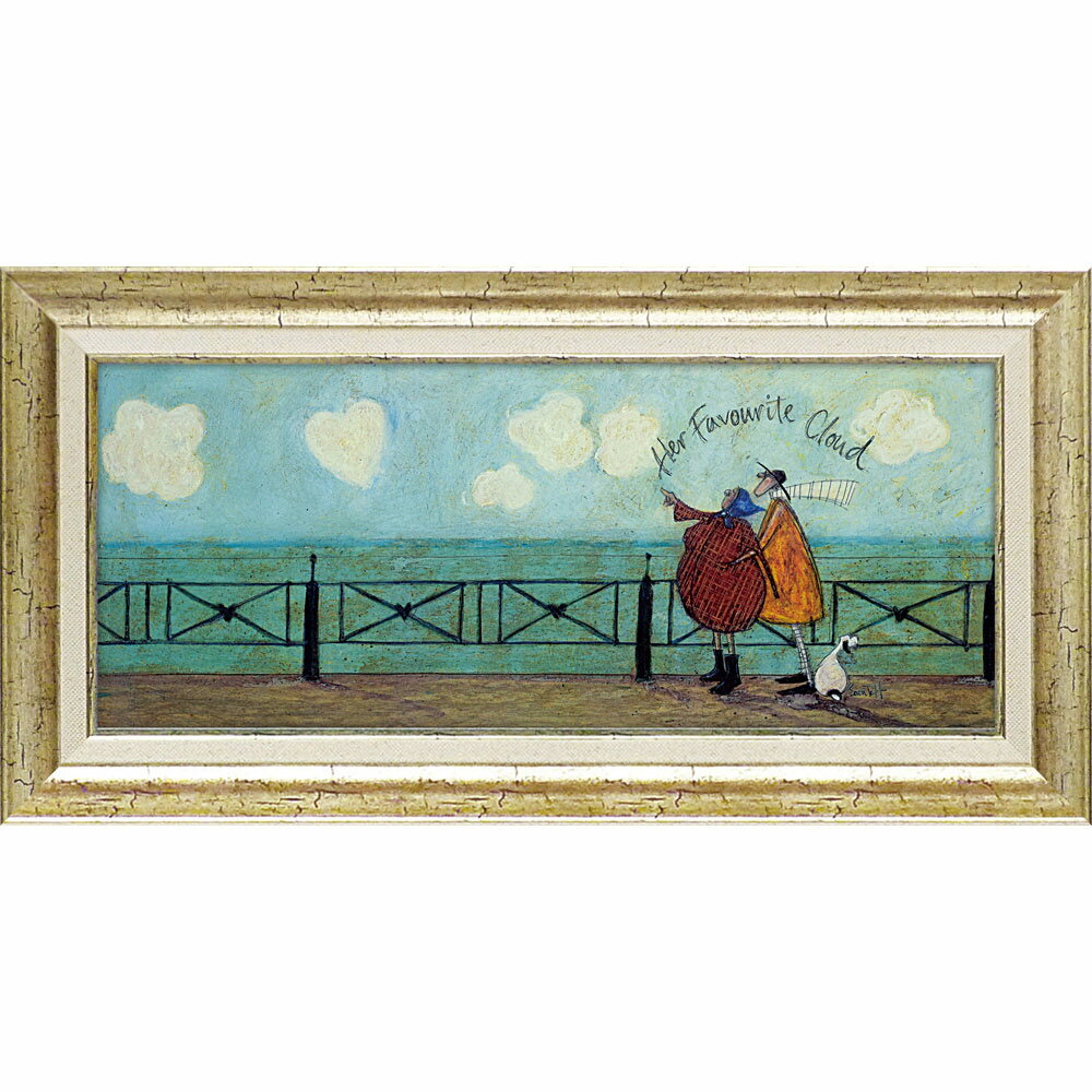 【スーパーSALE10%OFF】絵画 サムトフト「彼女の好きなハート雲」【その他サムトフト作品多数あり】 リビング 玄関 に 飾る インテリア 額付き アート ...