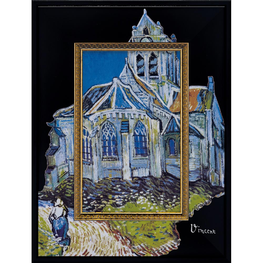 【スーパーSALE10%OFF】絵画 ビッグアート 〜名画Sシリーズ〜(ゴッホ「オーヴェルの教会」) 名画 インテリア 部屋に飾る絵 リビング 玄関 プレゼント...