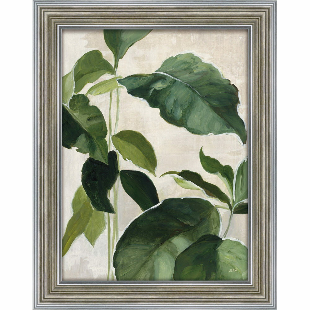 絵画 ジュリア プリントン「トロピカル スタディ2」 インテリア リビング 部屋に飾る 玄関 グリーン リーフ 額付き 植物画 プレゼント ギフト アートパネル...