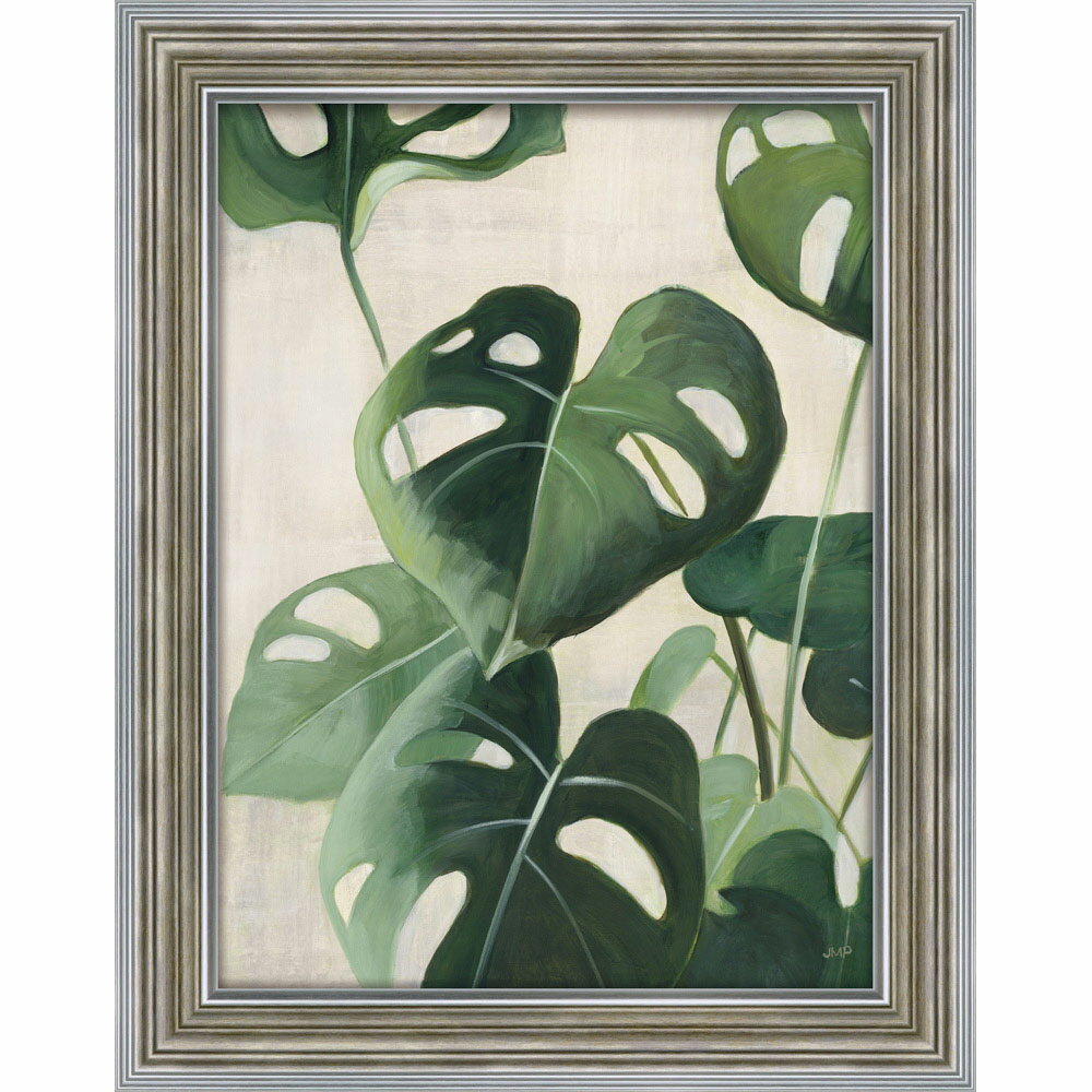 絵画 ジュリア プリントン「トロピカル スタディ4」 インテリア リビング 部屋に飾る 玄関 グリーン リーフ 額付き 植物画 プレゼント ギフト アートパネル...