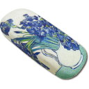 【スーパーSALE10%OFF】眼鏡入れ 名画メガネケース(ゴッホ「アイリスの花瓶」) メガネ 収納 おしゃれ クロス付 レディース ハードケース 絵画 プレゼ...