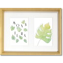 最大100%ポイントバック!限定抽選 絵画 ナチュラル雑貨アートフレーム「Monstera」 額入 インテリア シンプル 玄関 に飾る 卓上 かわいい イラスト...