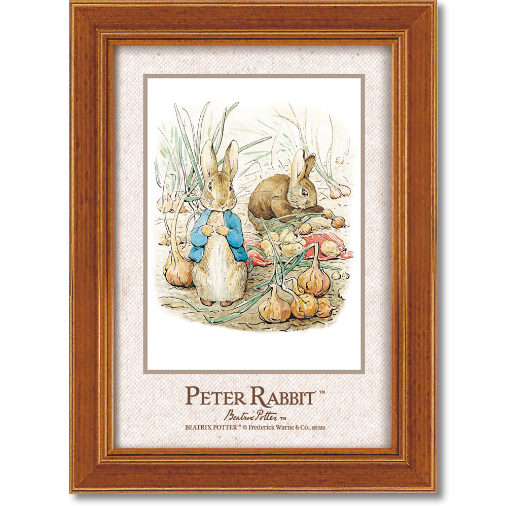 【スーパーSALE10%OFF】絵画 ピーターラビット ポストカードアート「ベンジャミンとオニオン」 ゆうパケット うさぎ 絵本 かわいい イラスト インテリア...