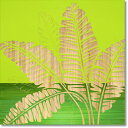 木彫りアート ウッド スカルプチャー アート「バナナリーフ(GR+NP)」 手彫り インテリア 植物 彫刻 ハンドメイド 木製 ギフト スタイリッシュ モダン ...