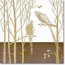 木彫りアート ウッド スカルプチャー アート「パロット オン ザ ツリー(WH+NP)」 手彫り インテリア 鳥 彫刻 ハンドメイド 木製 ギフト スタイリッシ...