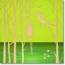 木彫りアート ウッド スカルプチャー アート「パロット オン ザ ツリー(GR+NP)」 手彫り インテリア 鳥 彫刻 ハンドメイド 木製 ギフト スタイリッシ...