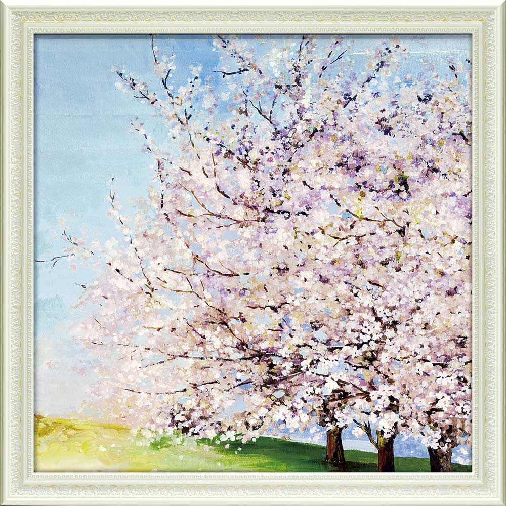 【スーパーSALE10%OFF】絵画 アリソン ピアス「ブロッサム オーチャード」 額入り インテリア 壁に飾る モダン アート 風景画 花 桜 の絵 額付 ギ...