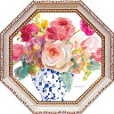 絵画 八角 ミニゲル アートフレーム ダンフイ ナイ「サンデー ブーケ2」 ゆうパケット 額入り インテリア 壁に飾る モダン アート ギフト 玄関 リビング ...