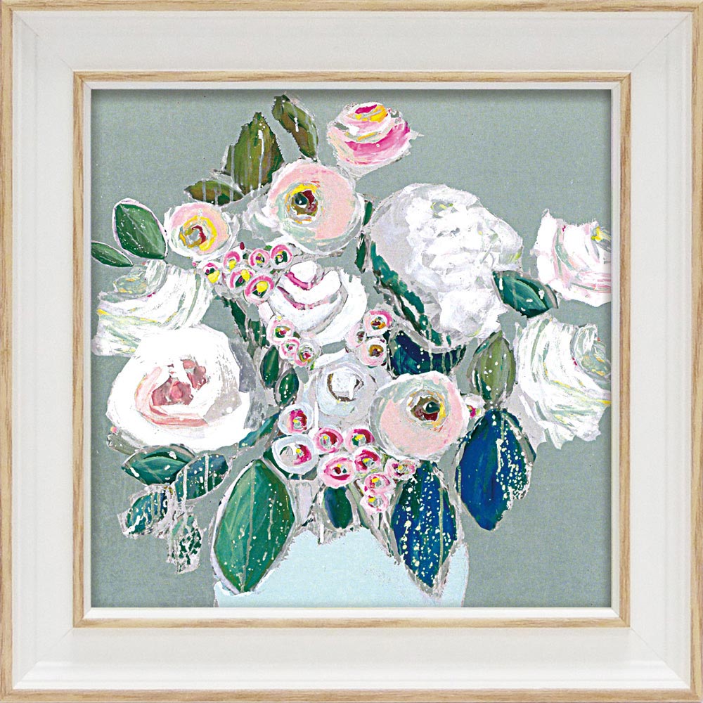 【スーパーSALE10%OFF】絵画 ミニゲル アートフレーム ミシェル リベラ「ライブリー ブーケ」 ゆうパケット 額入り インテリア 壁に飾る 静物画 モダ...