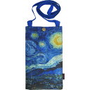 バッグ 名画 スマホショルダーバッグ ゴッホ「星月夜」 ゆうパケット スマホポーチ 携帯 ケース ミニショルダー ゆったり 肩掛け ボタン留 Sサイズ