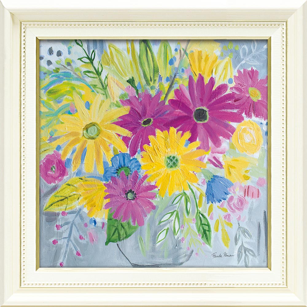 【スーパーSALE10%OFF】絵画 ファリダ ザマン ハッピー フラワーズ インテリア 壁掛け おしゃれ 絵 花 静物画 リビング に 飾る ギフト プレゼン...