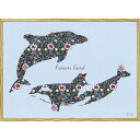 絵画 アニマルシルエット アート ドルフィン&キラーホエールM イルカ シャチ おしゃれ 壁掛け 絵 額入り 壁に飾る 額付 モダン かわいい 花 アートフレー...