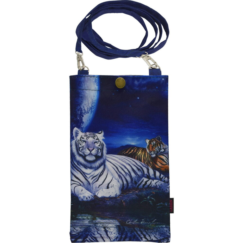 バッグ クリスチャン・リース・ラッセン スマホショルダーバッグ「ローズ オブ ザ ミレニアム レフレクティブ」 ゆうパケット 肩掛け ミニバッグ 白虎 トラ ホワイトタイガー 幻想的 おしゃれ Sサイズ