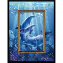 最大100%ポイントバック!限定抽選 絵画 クリスチャン・リース・ラッセン ビッグアート「ドルフィン シンフォニー」海中 イルカ 水中 生物 幻想的 壁掛け お...