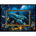 絵画 クリスチャン・リース・ラッセン ビッグアート「ミラクル オブ ライフ3」海中 イルカ 水中 生物 幻想的 壁掛け おしゃれ 額付き インテリア リビング ...