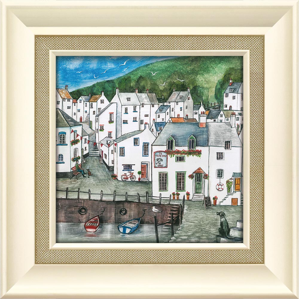 【スーパーSALE10%OFF】絵画 ジョー ラム「オールド ドッグ イン」 額入り 壁に飾る かわいい 犬 の絵 額付き モダン アートフレーム 玄関 に飾る...