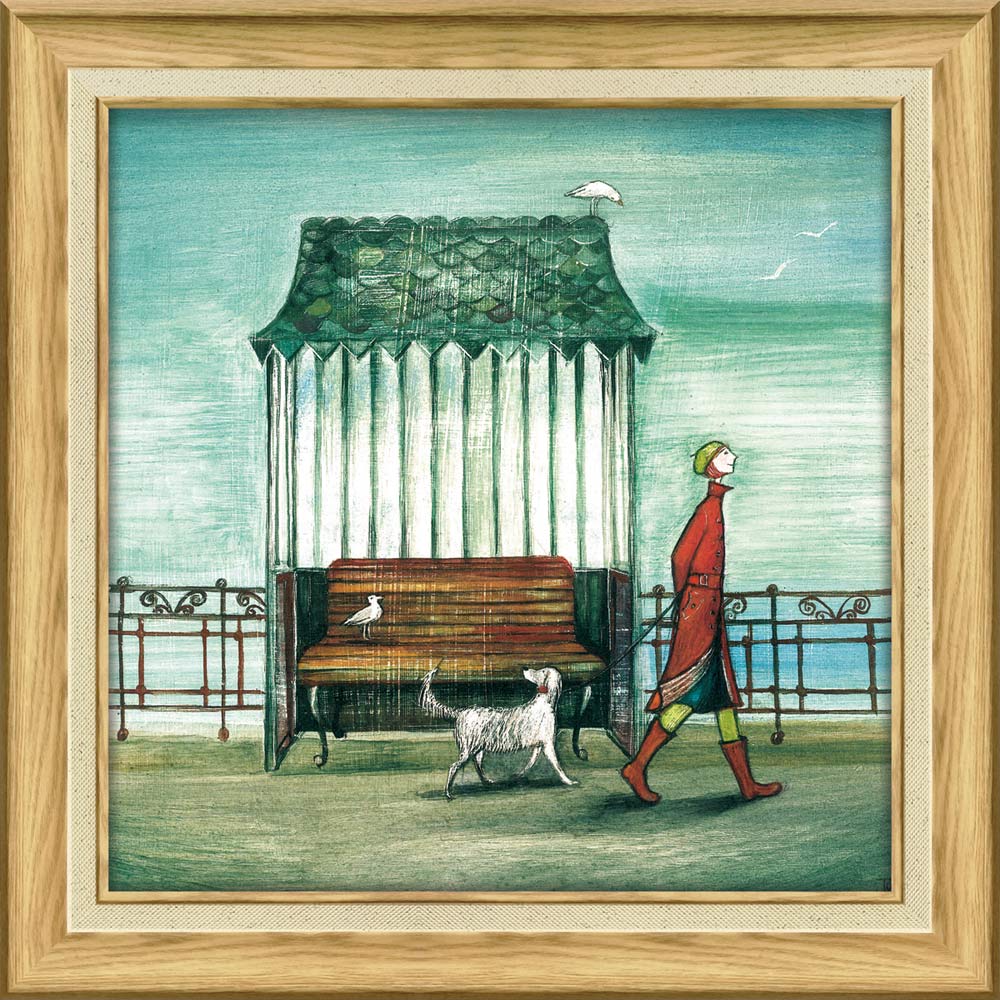 【スーパーSALE10%OFF】絵画 ジョー ラム「サンデー」 犬 風景 絵 額付き かわいい アートフレーム おしゃれ 壁掛け インテリア 壁に飾る モダン ...