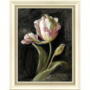 絵画 ダンフイ ナイ「チューリップ ブラック」 花 フラワー おしゃれ インテリア 植物画 ギフト 額付き 壁掛け 額入り アートフレーム リビング 玄関 店舗...