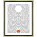 絵画 ハーディー「ライン シーズンズ サン」 羊 ひつじ かわいい おしゃれ 壁掛け 額付き ギフト LLサイズ