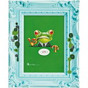 絵画 オイル ペイント アート 〜ペンキ デコフレーム シリーズ〜「カエル ボス」 蛙 動物画 インテリア 壁掛け 額付き 油絵 カラフル ギフト おしゃれ か...