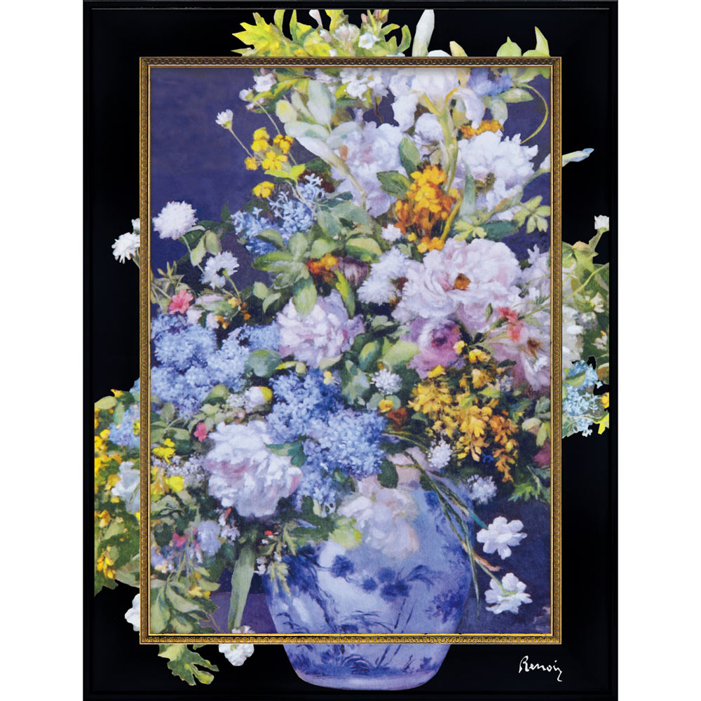 【スーパーSALE10%OFF】絵画 ビッグアート 〜名画LLシリーズ〜(ルノワール「大きな花瓶」) 壁掛け 額付き インテリア リビング 寝室 玄関 廊下 ギ...