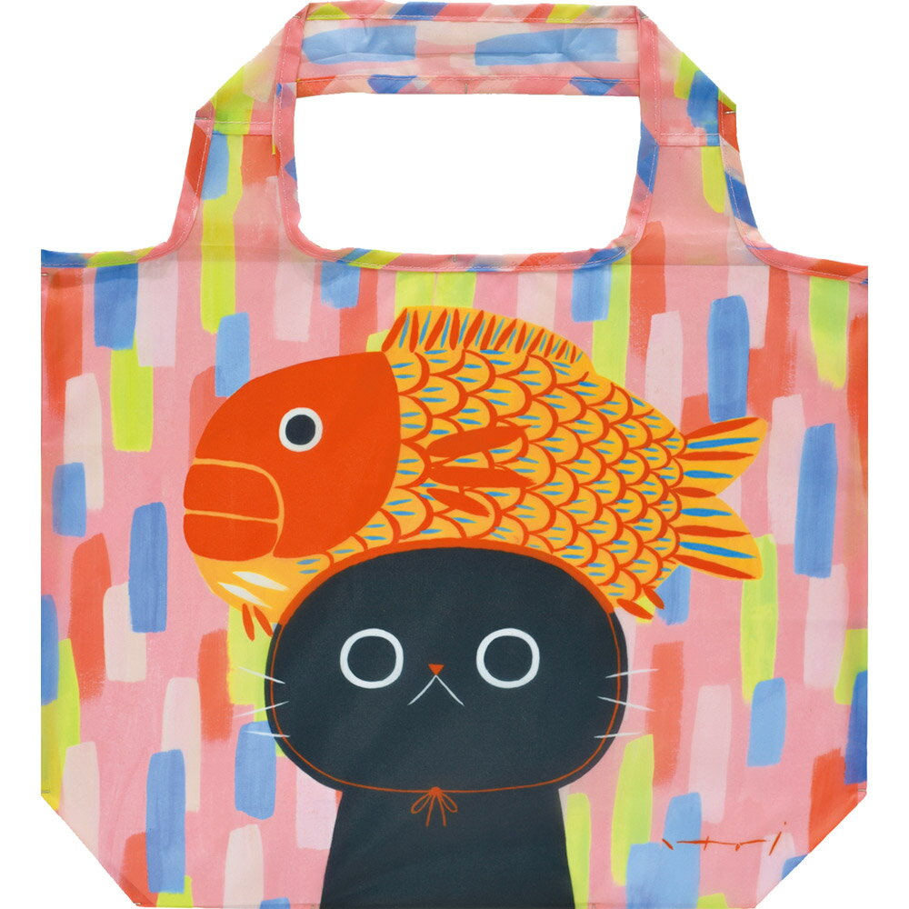 バッグ 糸井忠晴 エコバッグ「たいになって（Mサイズ）」 ゆうパケット 手提げ 折りたたみ 軽量 コンパクト ギフト プレゼント かわいい Mサイズ