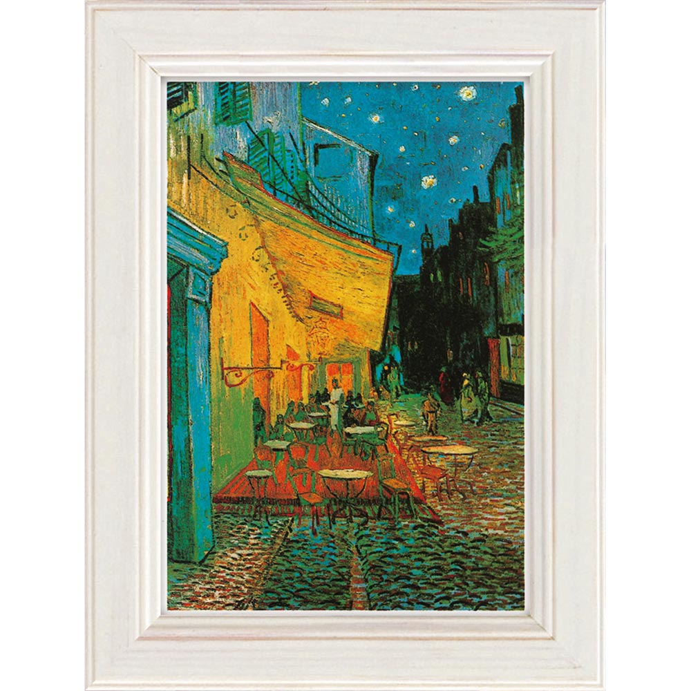 絵画 ミュージアム シリーズ ゴッホ「夜のカフェテラス」 ゆうパケット 名画 額付き 壁掛け 卓上 インテリア 玄関 リビング ギフト プレゼント おしゃれ S...