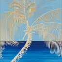 絵画 ウッド スカルプチャー アート「パーム ツリー(BL+NP)」 手彫り 彫刻 ハンドメイド ハンドペイント インテリア リビング 玄関 おしゃれ ギフト ...