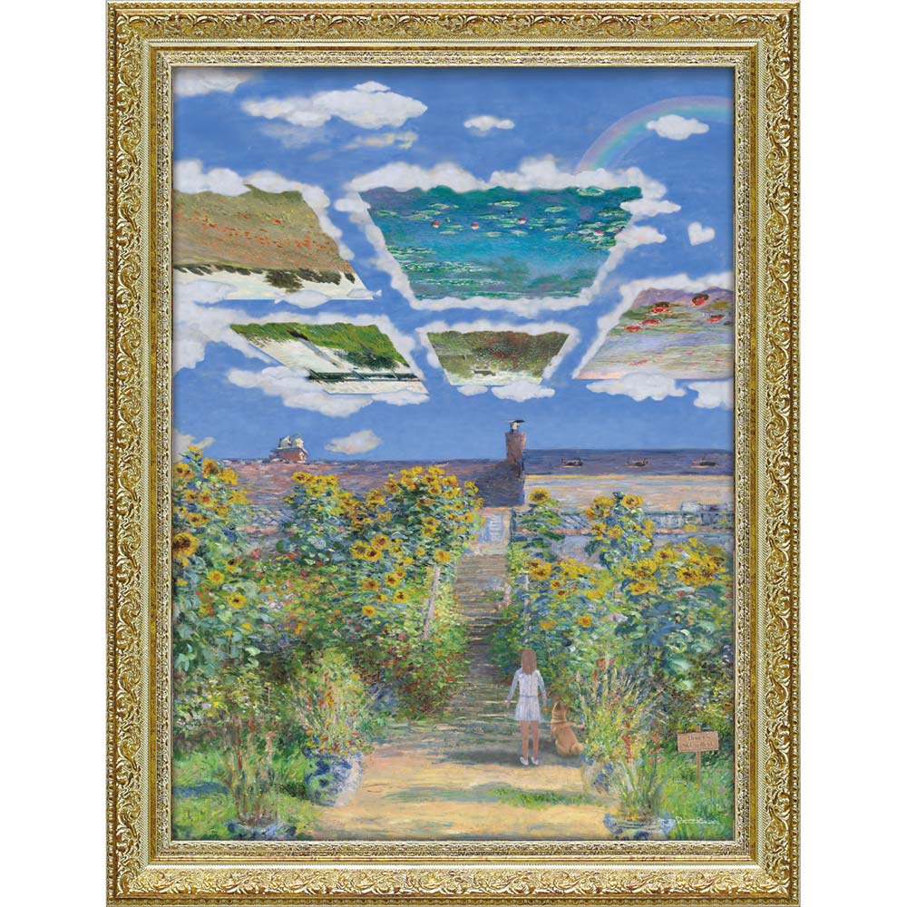 【スーパーSALE10%OFF】絵画 白石 創多「モネのスカイギャラリー」 額付き フレーム付き アート 壁掛け インテリア リビング 寝室 玄関 飾る ギフト...