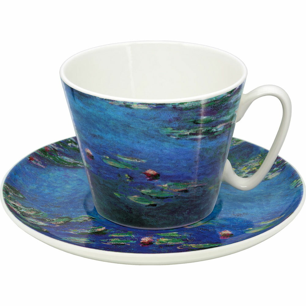 食器 名画カップ＆ソーサー モネ「睡蓮ll」 ボーンチャイナ コーヒーカップ ティーカップ 磁器 受け皿付き おしゃれ かわいい ギフト お祝い プレゼント Sサイズ