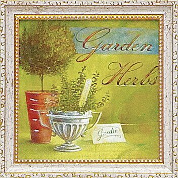 ゆうパケット ミニ ゲル アートフレーム アンジェラ スターリング 「グリーンハーブ」/インテリア 飾る 額入り 油絵 ポスター アート 印象派 直筆 ビーチ ...