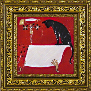 【スーパーSALE10%OFF】絵画 ドミンゲス 浴槽/インテリア 額入り 額装込 風景画 油絵 ポスター アート アートパネル リビング 玄関 プレゼント モ...