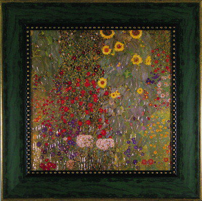 【スーパーSALE10%OFF】絵画 クリムト「サンフラワー」/インテリア 額入り 額装込 風景画 油絵 ポスター アート アートパネル リビング 玄関 プレゼ...